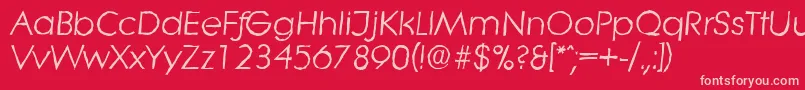 LiteraantiqueItalic Font – Pink Fonts on Red Background