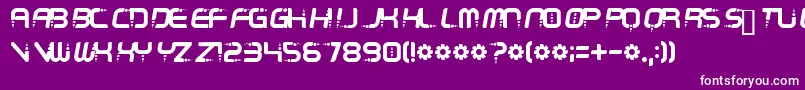 フォントDespair – 紫の背景に白い文字