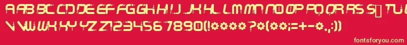Despair Font – Yellow Fonts on Red Background