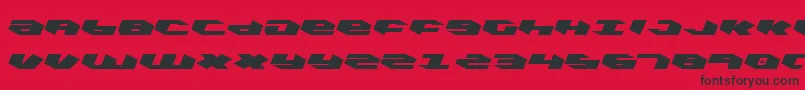 KubrickLeftalic Font – Black Fonts on Red Background