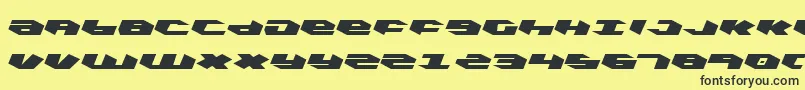 KubrickLeftalic Font – Black Fonts on Yellow Background