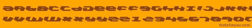 KubrickLeftalic Font – Brown Fonts on Orange Background