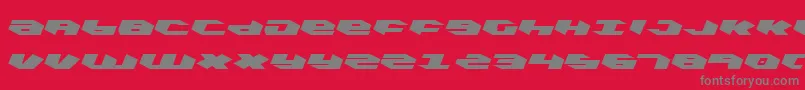 KubrickLeftalic Font – Gray Fonts on Red Background