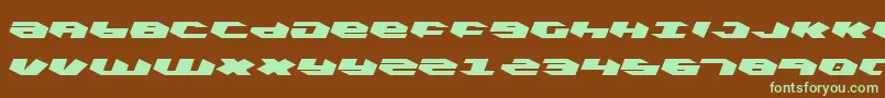 KubrickLeftalic Font – Green Fonts on Brown Background