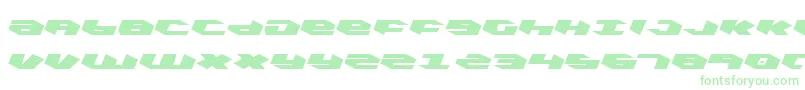 KubrickLeftalic Font – Green Fonts on White Background