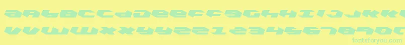 KubrickLeftalic Font – Green Fonts on Yellow Background