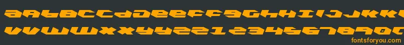 KubrickLeftalic Font – Orange Fonts on Black Background