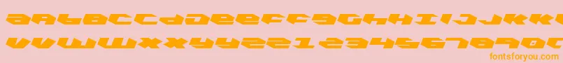 KubrickLeftalic Font – Orange Fonts on Pink Background