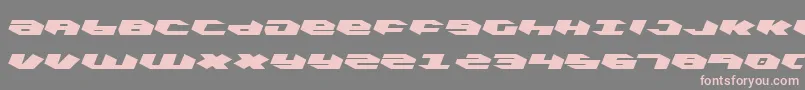 KubrickLeftalic Font – Pink Fonts on Gray Background