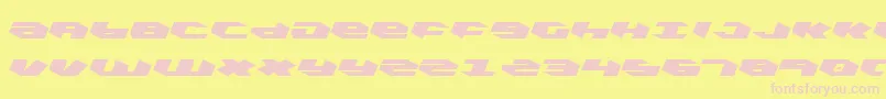 KubrickLeftalic Font – Pink Fonts on Yellow Background