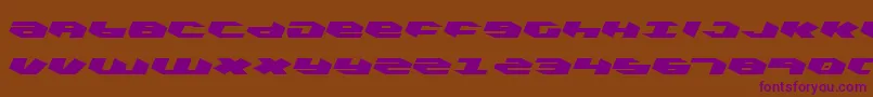 KubrickLeftalic Font – Purple Fonts on Brown Background