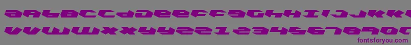 KubrickLeftalic Font – Purple Fonts on Gray Background