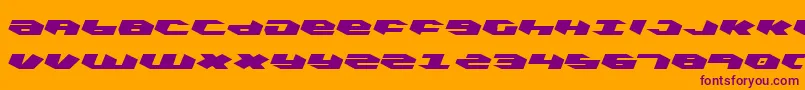 KubrickLeftalic Font – Purple Fonts on Orange Background