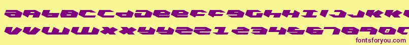 KubrickLeftalic Font – Purple Fonts on Yellow Background