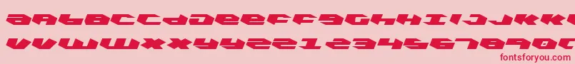 KubrickLeftalic Font – Red Fonts on Pink Background