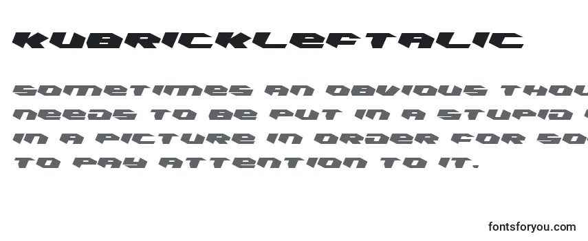 KubrickLeftalic Font
