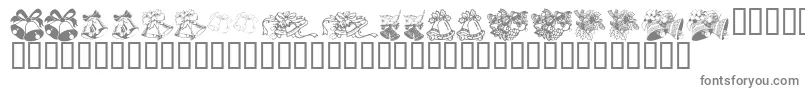 KrChristmasBells Font – Gray Fonts on White Background