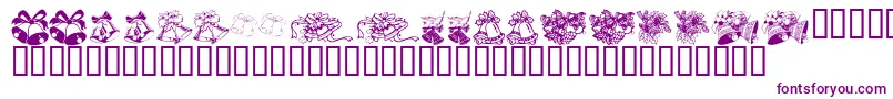 KrChristmasBells Font – Purple Fonts on White Background