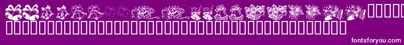 KrChristmasBells Font – White Fonts on Purple Background