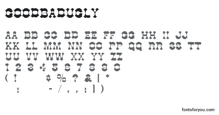 Шрифт GoodBadUgly – алфавит, цифры, специальные символы