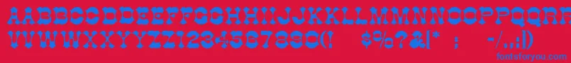 GoodBadUgly Font – Blue Fonts on Red Background