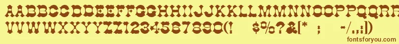More about GoodBadUgly Font GoodBadUgly Font – Brown Fonts on Yellow Background
