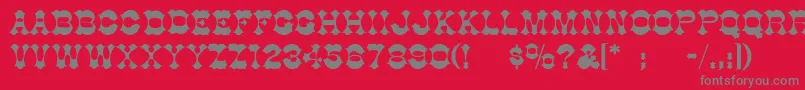 GoodBadUgly Font – Gray Fonts on Red Background