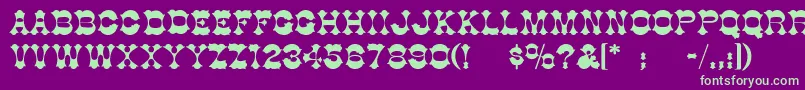 GoodBadUgly Font – Green Fonts on Purple Background