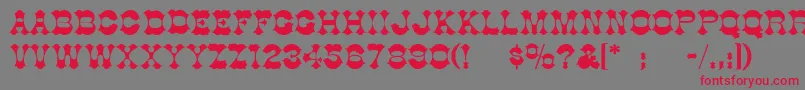 GoodBadUgly Font – Red Fonts on Gray Background
