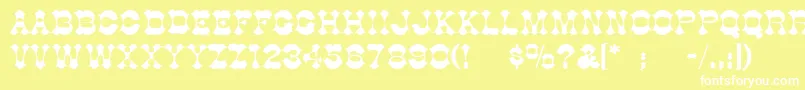 GoodBadUgly Font – White Fonts on Yellow Background