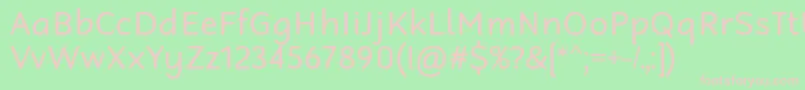 RobagaRoundedRegular Font – Pink Fonts on Green Background