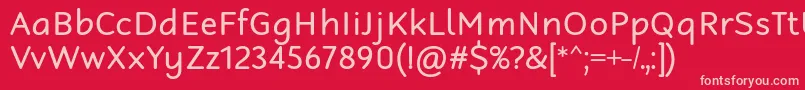 RobagaRoundedRegular Font – Pink Fonts on Red Background
