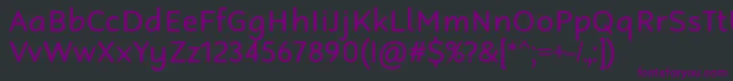 Шрифт RobagaRoundedRegular – фиолетовые шрифты на чёрном фоне