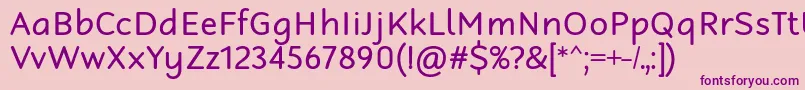 RobagaRoundedRegular Font – Purple Fonts on Pink Background