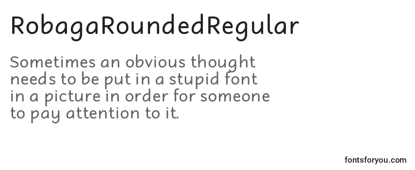 Обзор шрифта RobagaRoundedRegular