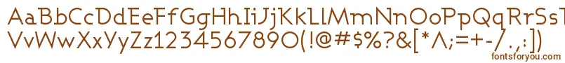 Шрифт AshbyBook – коричневые шрифты на белом фоне