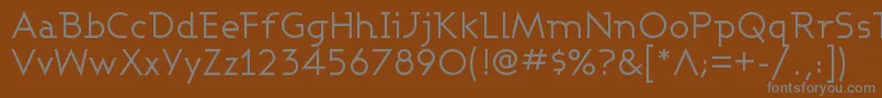 フォントAshbyBook – 茶色の背景に灰色の文字