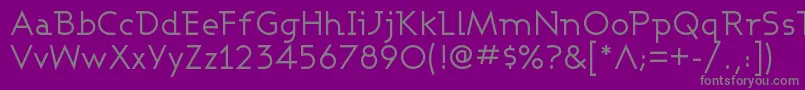 フォントAshbyBook – 紫の背景に灰色の文字