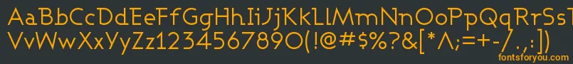 フォントAshbyBook – 黒い背景にオレンジの文字