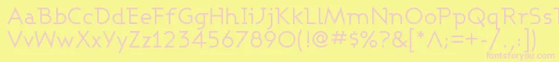 AshbyBook-Schriftart – Rosa Schriften auf gelbem Hintergrund