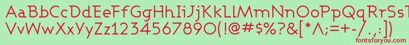 AshbyBook Font – Red Fonts on Green Background