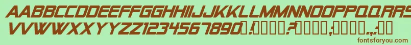 AlienEncountersSolidBoldItalic Font – Brown Fonts on Green Background