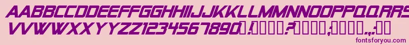 AlienEncountersSolidBoldItalic Font – Purple Fonts on Pink Background