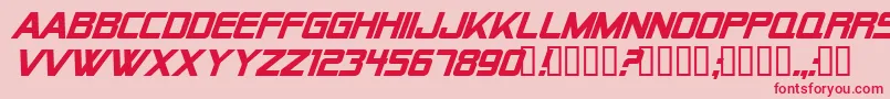 AlienEncountersSolidBoldItalic Font – Red Fonts on Pink Background