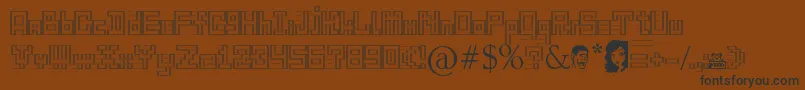 Gangofsipirok Font – Black Fonts on Brown Background