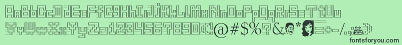 Gangofsipirok Font – Black Fonts on Green Background