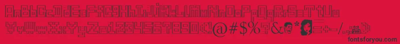 Gangofsipirok Font – Black Fonts on Red Background