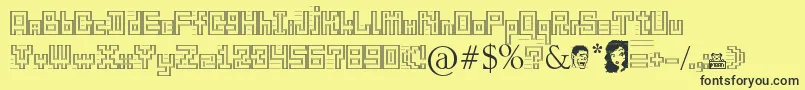 Gangofsipirok Font – Black Fonts on Yellow Background