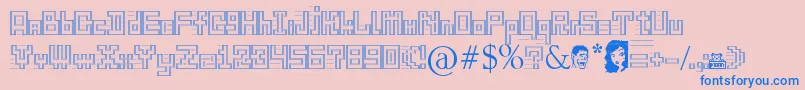 Gangofsipirok Font – Blue Fonts on Pink Background