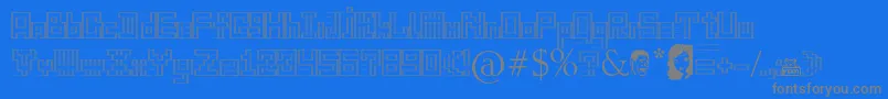 Gangofsipirok Font – Gray Fonts on Blue Background